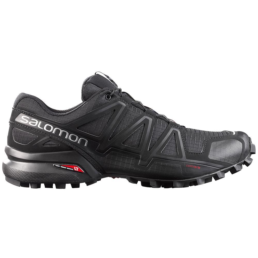 Salomon Israel SPEEDCROSS 4 - Mens Running Shoes - Black (JOLM-80614)